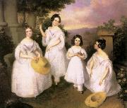 Brocky, Karoly The Daughters of Medgyasszay Germany oil painting reproduction